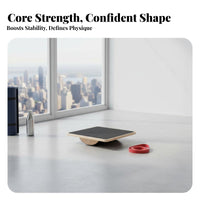 Sturdy Wood Construction Wooden Balance Board Supports Full-Body Workouts Non-Slip Wobble Board Floor-Friendly Base Core Strength Instructor 360-Degree Rotation for Children, Beginners, Seniors, Home Gym, Stretching Exercises