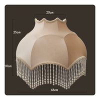 Velvet Fringe Lampshade Handmade Decor Accessory Elegant for Hotel Lobby