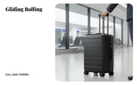 20-Inch Rolling Luggage Large Capacity Hardshell Carry-on Sturdy