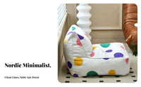 Spotted Pattern Lounge Chair Nordic Design Giant Soft Lounger Snug Machine Creclineable Cover for Bedroom, Perusing Nook