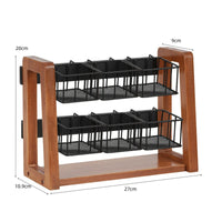Foldable Folding Tea Bag Holder Compact 2-Tier Tea Bag Rack