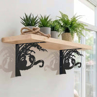 Iron Wall-Mounted Triangular Bracket with Anchor Pattern for Shelves