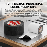 Rubber Roller Sleeve for Conveyor Belt, Self Anti-Slip Wear Resistant Cover, Textured Surface for Production Lines and Warehouses