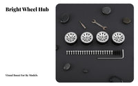 4 Pieces 1/12 Scale Truck Rims Easy Installation Away-Road Crawler Wheel Hubs Long-Lasting Construction for Rock Crawling