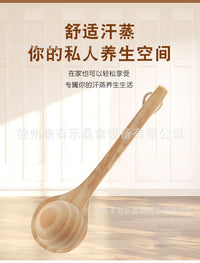 跨境厂家供应汗蒸桑拿桶木桶勺子实木舀水勺桑拿房浇水配件批发