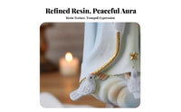 Classical Design Our Lady of Fatima Statue Detailed Craftsmanship Blessed Mother Mary Figurine Meaningful Gift Blessed Mother Mary Sculpture High-Quality Material for Catholics, Christians, Prayer Room, Home Altar, Desktop Decoration, Bookshelf Display