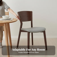 Nordic design Upholstered Wooden Side Chair sturdy Wood Frame Kitchen Seating Minimalist Design Household Furniture Padded Seat for Homeowners, Interior Designers, Office Managers, Dining Room