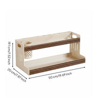 Countertop Seasoning Shelf Easy to Clean Kitchen spices Rack Non Skid Multi-Tier Storage Organizer