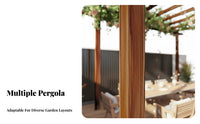 Freestanding Wooden Pergola Weather-Resistant Antique Design Garden Arbor Easy Assembly Garden Grape Trellis for Gardeners, Courtyard