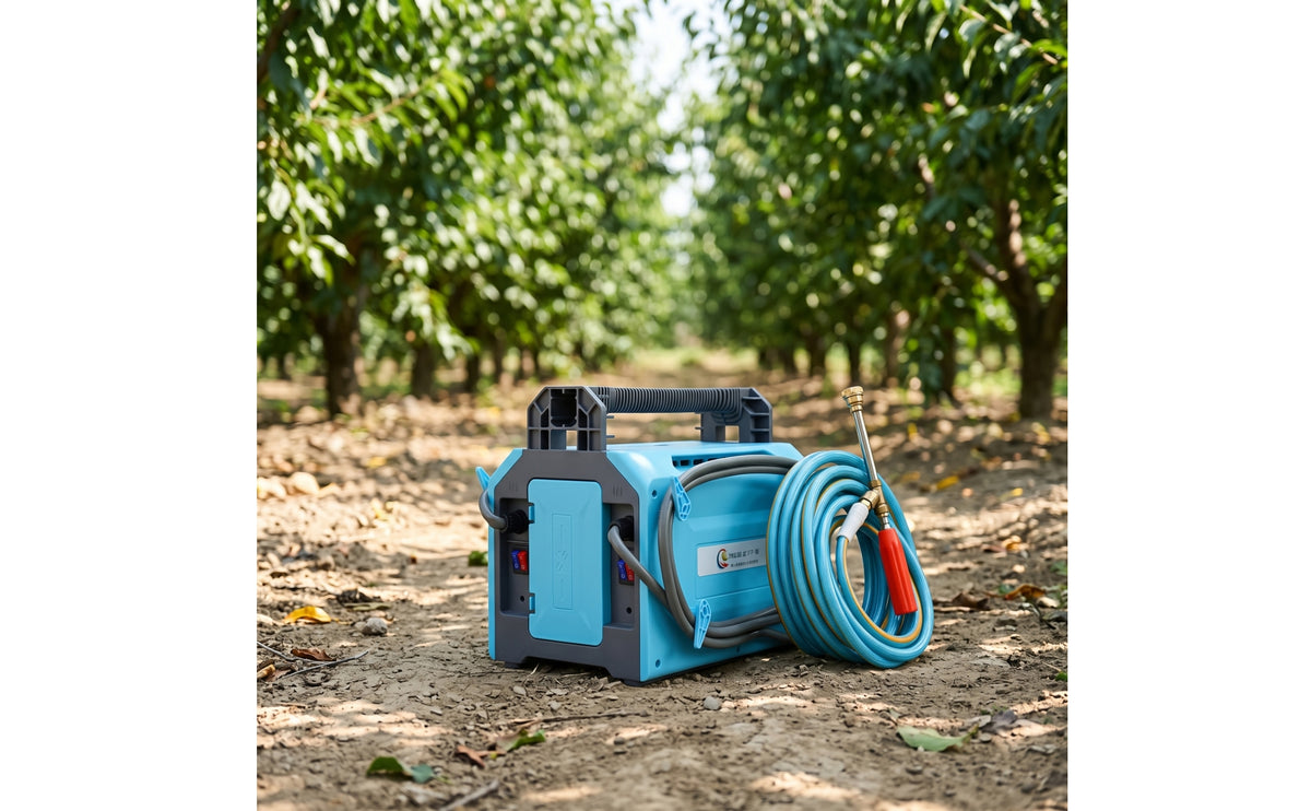 Portable Sprayer with Dual Mechanisms Rechargeable Powered Sprayer with Brass Nozzle Handheld for Farmers, Gardeners, Farms, Orchards, Car Washing
