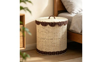 Storage Basket with Lid Handwoven Laundry Basket with Lid Tall for Bathroom