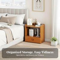 Bedside Drawer Single Unit Simple Design Nightstand Easy Assembly for Students