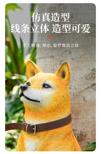 Lifelike Akita Dog Floor Decoration