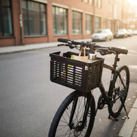 Folding Bike Basket Removable Front Bike Basket Heavy Duty for Shopping