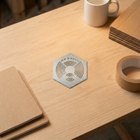 Hexagonal Ruler Metal Ruler with Circle Slots Sturdy Drafting Stencil for Designers, Students
