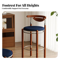 Molded Shell Pedestal Stool Integrated Footrest Bar Chair shapeed Seat for Pub