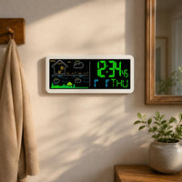 Weather Forecast Digital Clock Multifunction Home Time Display LED Screen