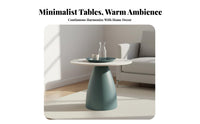 Nordic Design Round Pedestal Table Light Luxury Aesthetic Living Room Furnishing Small Space Friendly Minimalist Design for Apartment Dwellers, Homeowners, Families, Lounge Area, Bedroom, Office, Coffee Shop