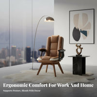 Upholstered Armchair Supportive Backrest Seating Furniture No casters for Bedroom