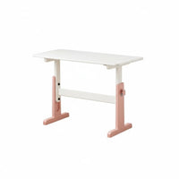 Solid Wood Height-Adjustable kids' Desk Grows with Child children's Furniture Ergonomic Writing Table Rounded Corners for Students, Teenagers, Toddlers, Bedroom, Study Room, Home, Playroom