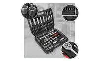 Hard-Shell Socket and Screwdriver Set Molded Tool Case with Metal Latches Organized Tool Set with Carrying Case Sturdy for Homeowners