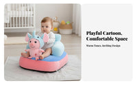 Plush Sit-Training Chair Anti-Fall Design creatureShaped Sitting Trainer for Home