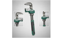 Pipe Wrench Serrated F-Wrench TPR-Coated for Workshop, Plumbers