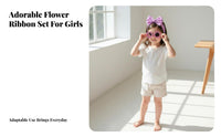 Sun Protection Sunglasses and Headband Set Cute Design Flower Sunglasses and Headband Great Gift for Babies, Beach, Daily Wear, Holidays