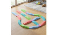 Textured Children Balance Sensory Board Interlocking Balance Path with Step Blocks Low-Height Training Kit Portable for Children, Home