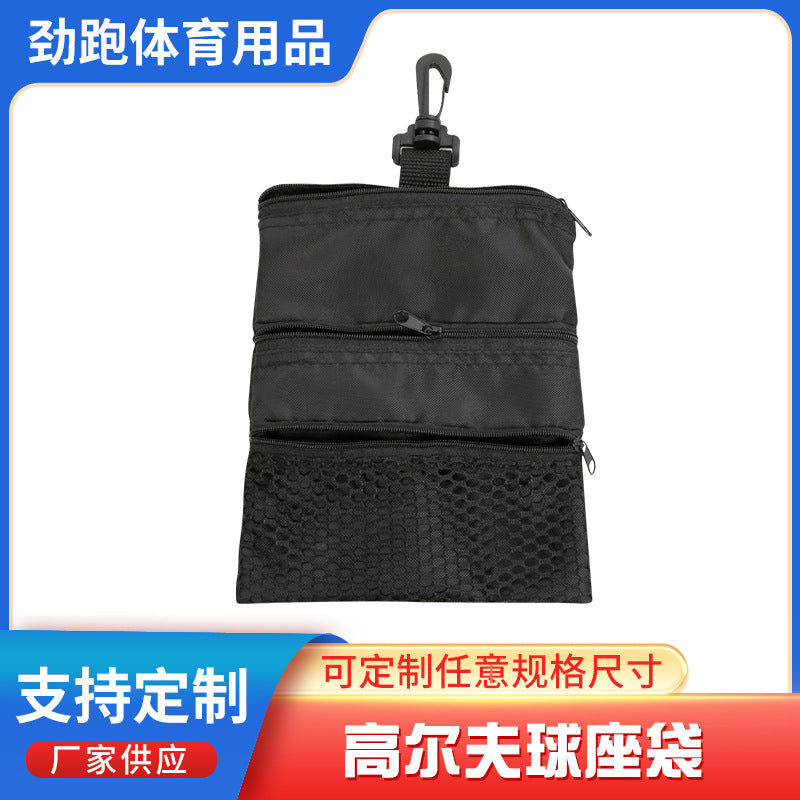 Golf Storage Bag with Multiple Pockets, Portable, Leather