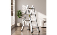 Foldable Folding Step Ladder Portable Aluminum Step Ladder Space-Saving Stepladder Multi-Purpose for Home, Indoor