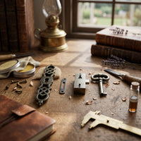 4 Pieces Vintage Clock Lock Hardware Set Decorative Grandfather Clock Lock