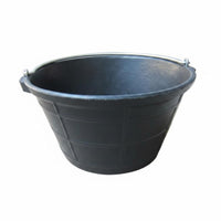 Heavy Duty Bucket Black Molded Bucket Multipurpose Storage Container for Construction, Farm, Garden