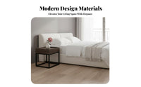 C-Shaped End Table Modern Design Bedroom Furniture Easy Assembly for Home Office