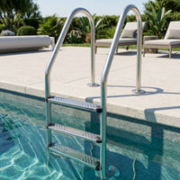 Pool Ladder with Handrails Stainless Steel Swimming Pool Ladder Three-Step for Homeowners