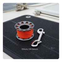SMB Reel Includes Double Ended Bolt Snap Diving Spool Reel Anti-Snarl Swivel