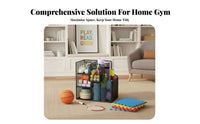 With Wheels Exercise Mat Holder Cart Space Saving Design Rolling Fitness Equipment Cart Large Capacity Home Gym Storage Organizer Long-Lasting Construction