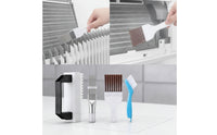 4 Pieces Heating and Cooling System Coil Cleaning Tool Set Easy to Use Thermal Exchange Cleaner Brush with Handle Reusable Kit for Homeowners