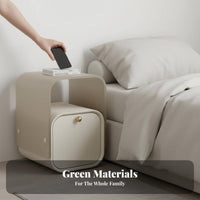 Transparent C-Shaped Table Multifunctional Nightstand Clear Look for Living Room
