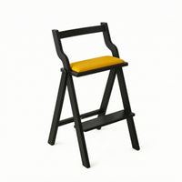 Folding Bar Chair Comfortable Stool with Backrest Portable for Kitchen