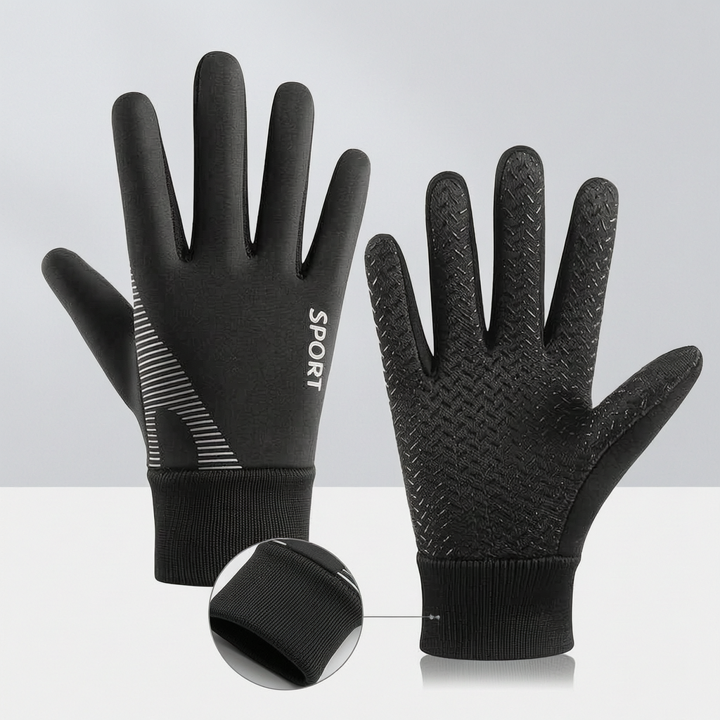 Kids' Figure Skating Warm Gloves - Unisex Short Track Speed Skating Training, Fleece-Lined, Waterproof, Non-Slip Cycling Gloves