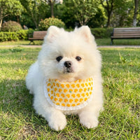 Cute Duck Print Dog Bandana and Scarf, Cloth Material Dog Bib with Tie-On Closure, Fashion Neckerchief for Small Medium and Large Samoyed Husky
