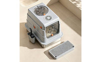 Stainless Steel Litter Box Odor Control Enclosed Feline Litter Box Leak Proof