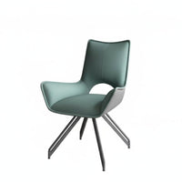 Upholstered Rotating Chair with Cross-Shaped Base Modern Minimalist Look Dining Seat Ergonomic Backrest Easy Assembly
