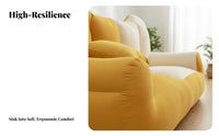 2-Seater Frameless Sofa Comfortable Indoor Seating Ergonomic Ergonomic Cushioning SkinComfortable for Apartment Dwellers