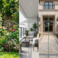 Umbrella Trellis Metal Plant Support with Canopy Space-Saving for Patio, Balcony