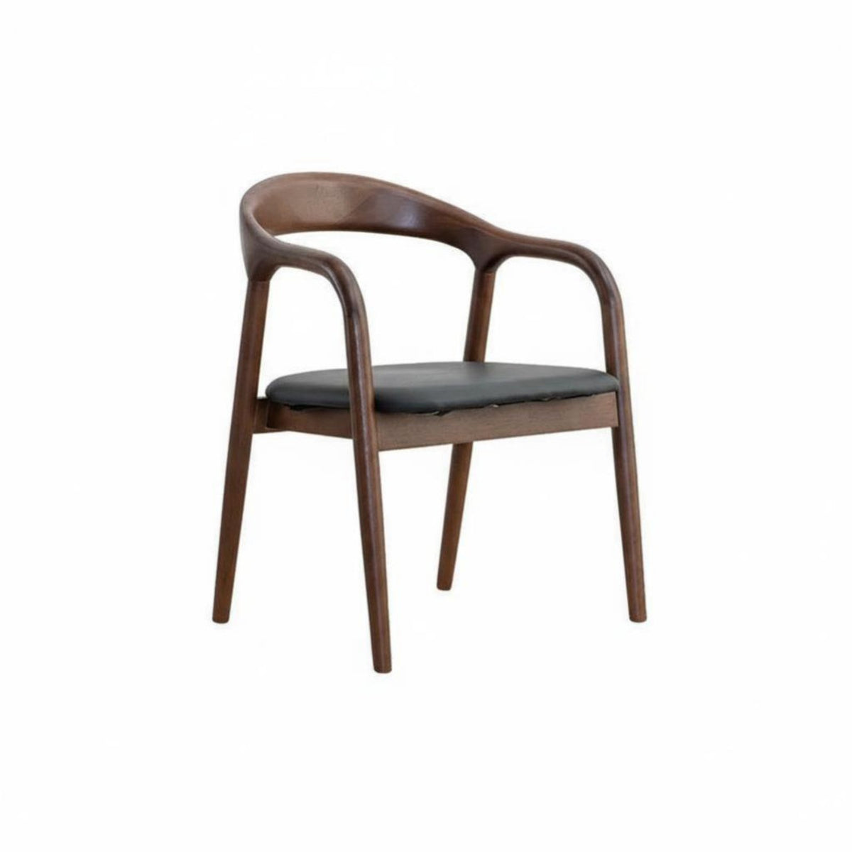 Curved Spinerest Chair Natural Wood Wood Frame Upholstered Wooden Chair Modern Design Ergonomic Spine Assistance for Study