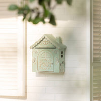 Vintage Iron Mailbox Easy to Install Wall Attached Mailbox Multi Use Outdoor Letter Box for Home