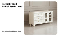 chest Desk Combo French design Multi-Drawer Dressing Console Creamy pale Finish Space-Saving for Walk-in Closet, Home Office