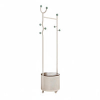 Coat Tree with Storage Basket Includes Laundry Hamper for Entryway, Students